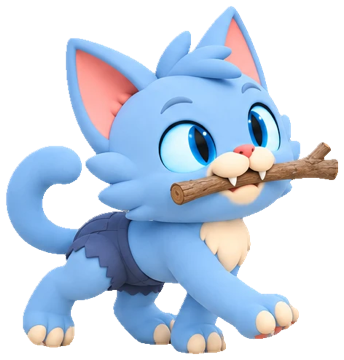 Rufo, a blue werewolf kitten